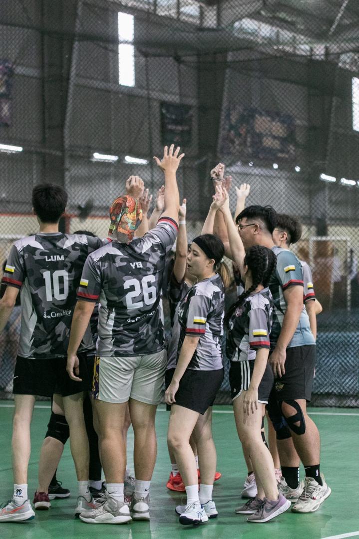 Team huddle celebration